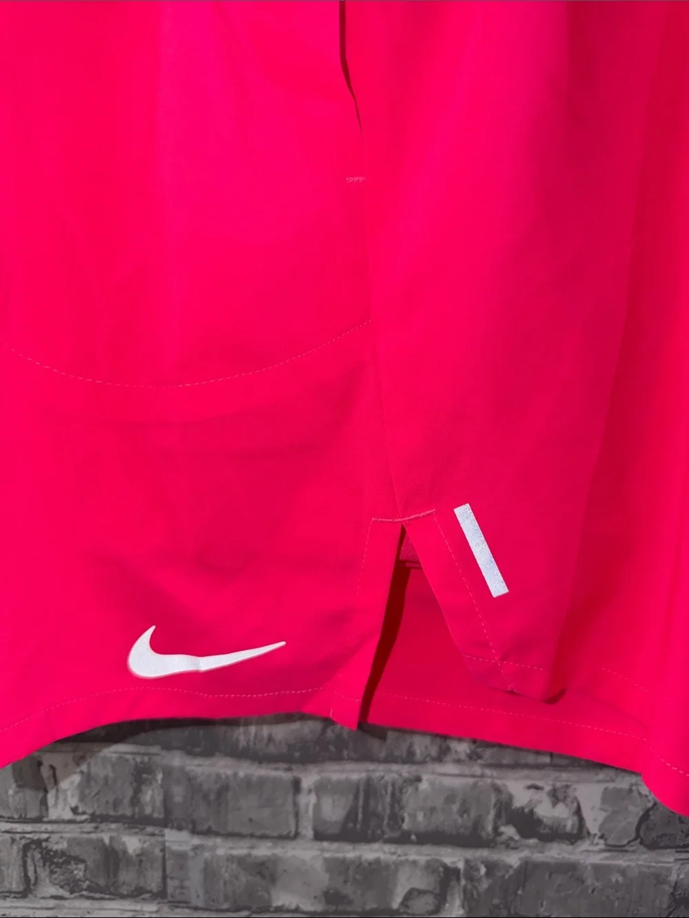 Nike Men’s Hot Pink Athletic Shorts with Black Waistband